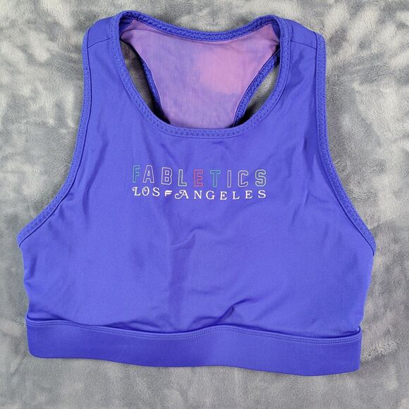 Fabletics Sports Bra‎ Womens Small Purple Wireless Workout Gym - Picture 1 of 4